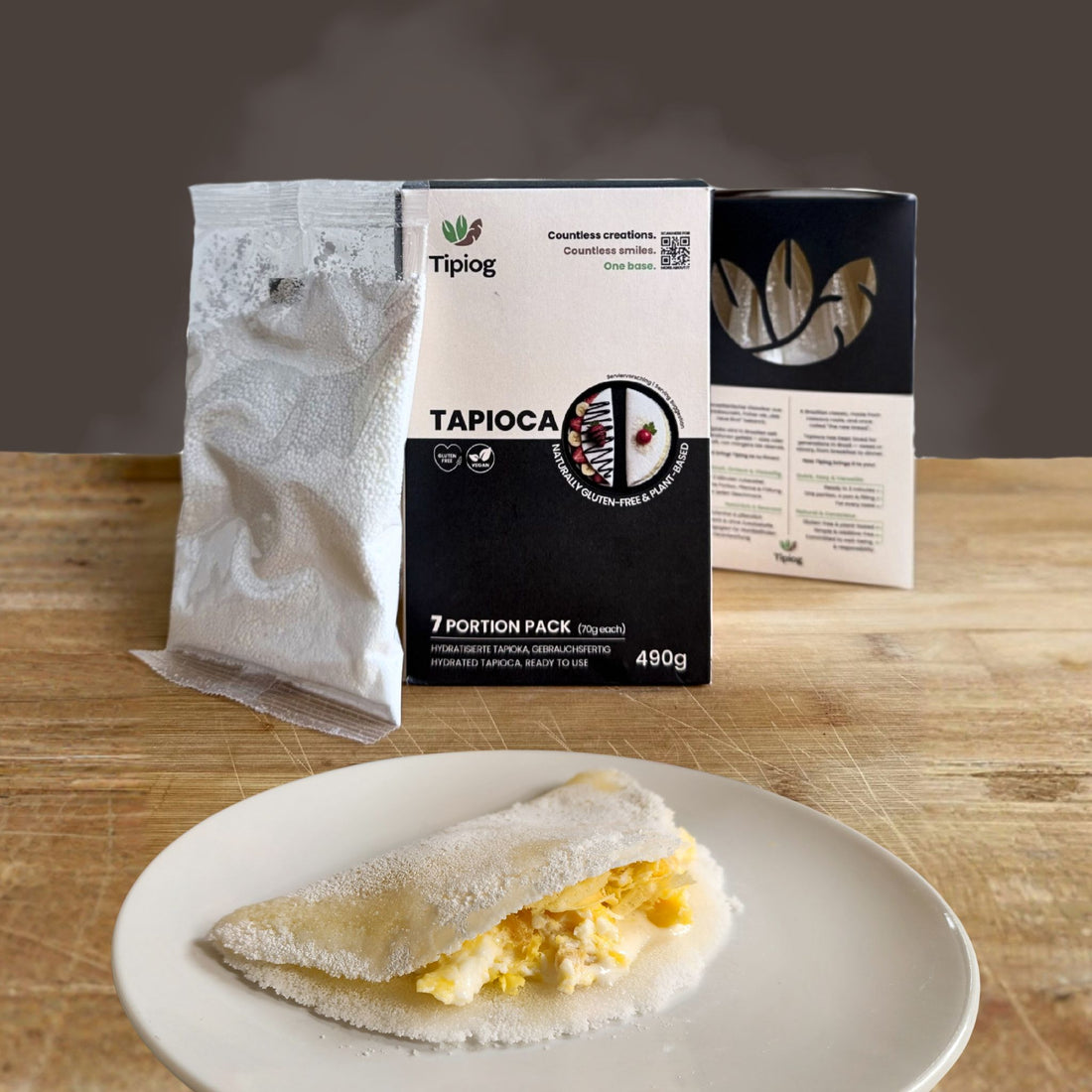 Tipiog tapioca in 70g portion pack and ready in 3 minutes